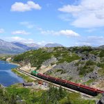 Train Traveling on hills