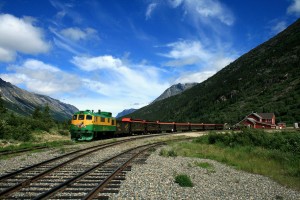 Carcoss Train at Bennett Station and Lake Bennett by Thomas Lasher