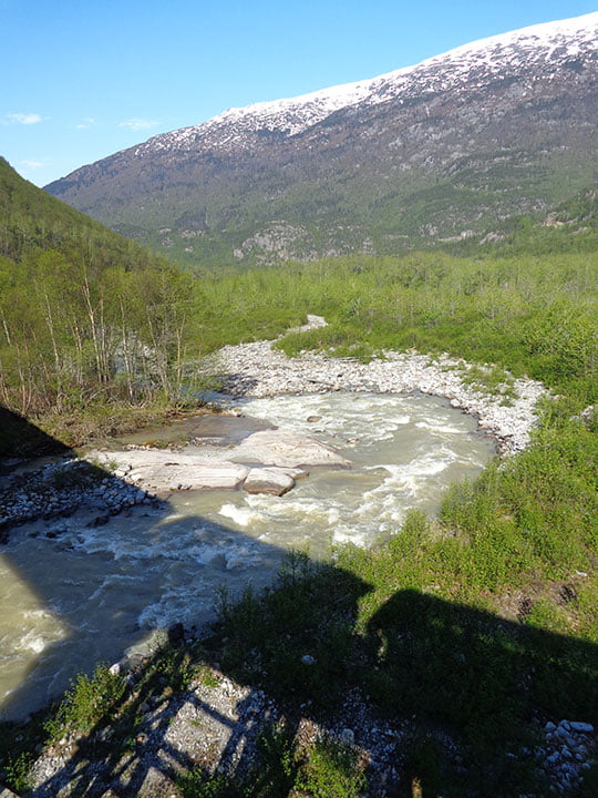 Crossing the Skagway River - by Michelle Miklik