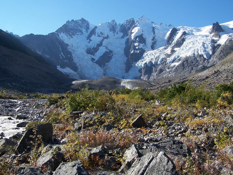 Laughton Glacier on a clear September day... - by Kirk Dawson