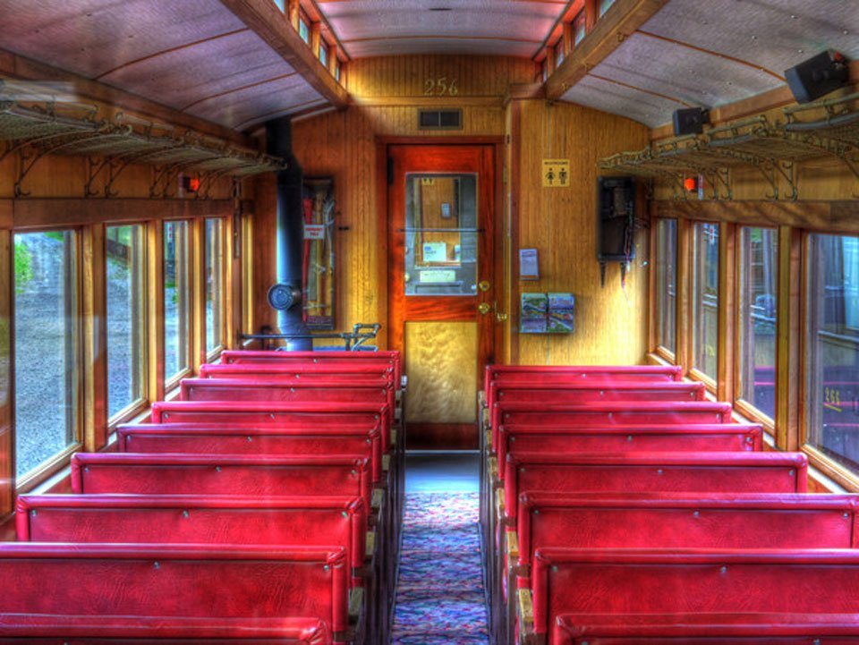 Rail car interior - by Michael Louk