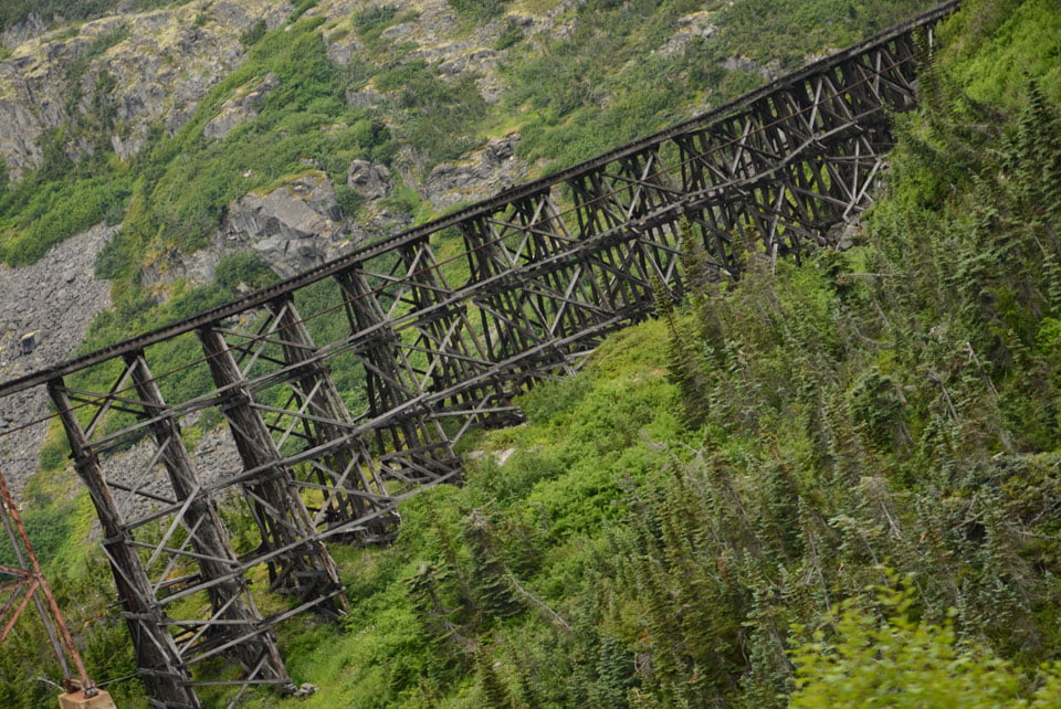 Steel Bridge at Dead Horse Gulch - Whitepass Route. - by Gurdeep Rathi