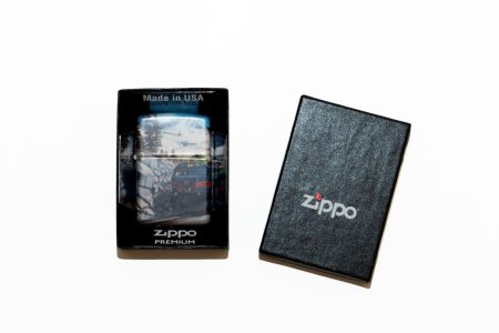 Steam Train Pattern Zippo with Box