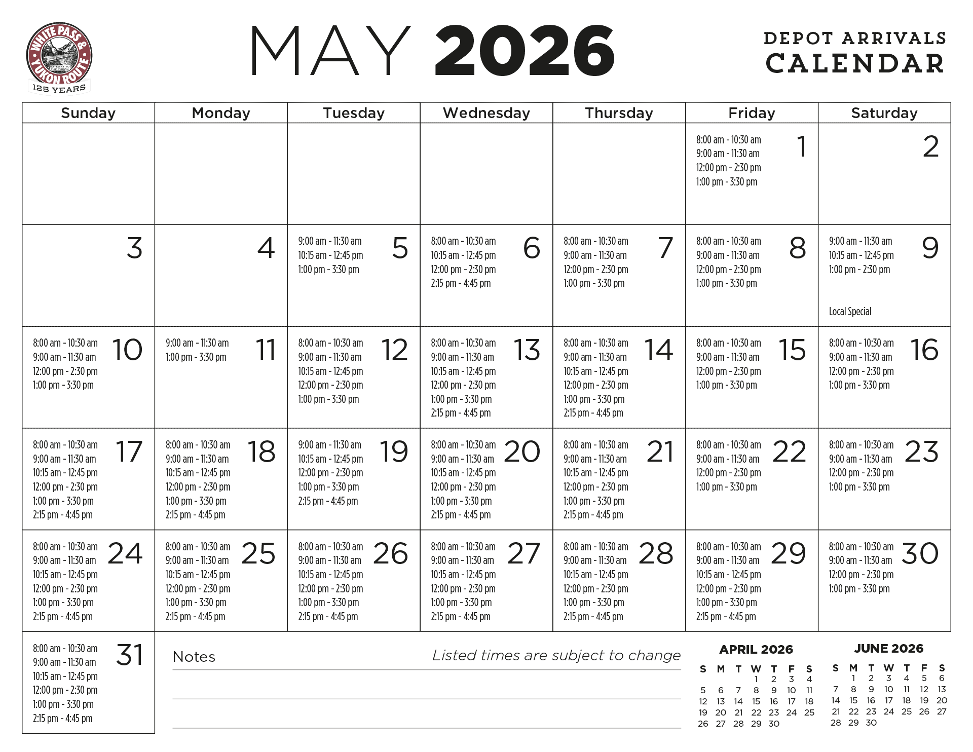 Community-Train-Calendar-26-May May 2024